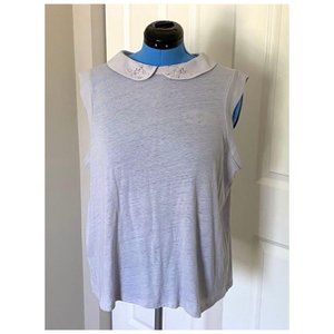 LC Lauren Conrad Runway Gray Sleeveless Top